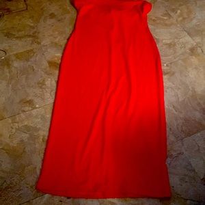 Women Red Maxi Skirt